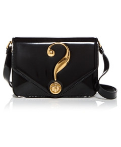 Moschino Question Mark Leather Shoulder Bag