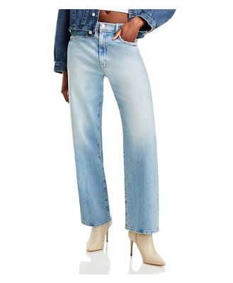 Mother The Spitfire Sneak High Rise Wide Leg Jeans in I Confess