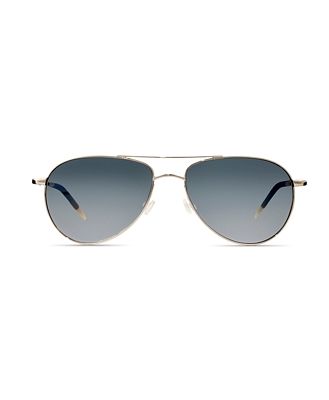 Oliver Peoples Benedict Polarized Aviator Sunglasses, 59mm