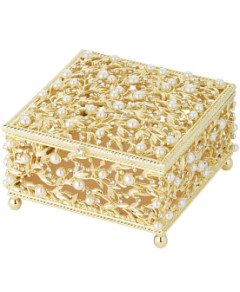 Olivia Riegel Eleanor Gold Tone Crystal Embellished Box