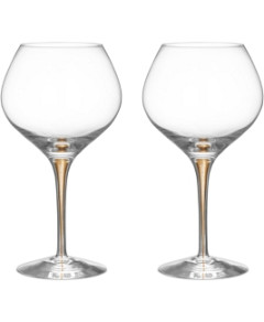 Orrefors Intermezzo Bouquet Gold Wine Glass, Set of 2 - 100% Exclusive