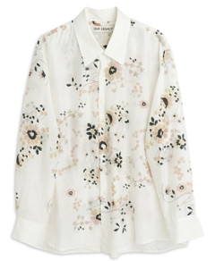 Our Legacy Above Cotton Eastern Flower Print Button Down Shirt