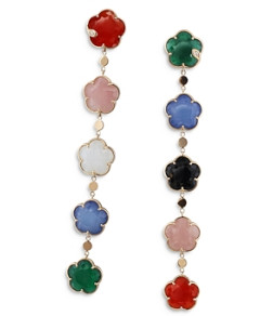 Pasquale Bruni 18K Rose Gold Petit Joli Multi Gemstone & Diamond Flower Drop Earrings