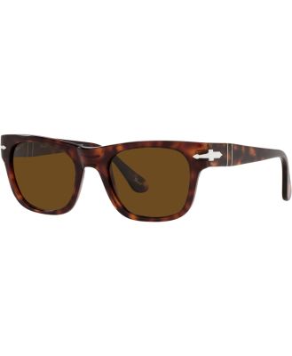 Persol Polarized Rectangle Sunglasses, 52mm