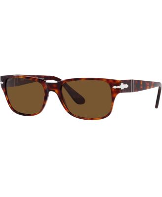 Persol Polarized Rectangle Sunglasses, 55mm