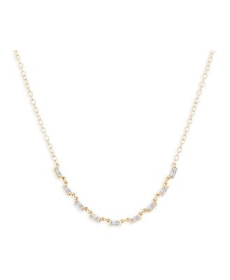 Rachel Reid 14K Yellow Gold Diamond Baguette-Cut Collar Necklace, 18