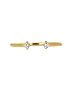 Rachel Reid 14K Yellow Gold Diamond Cuff Ring