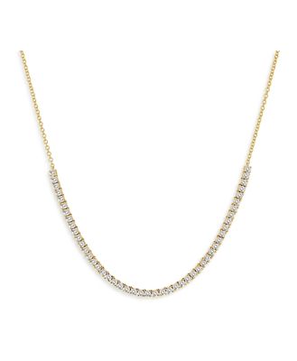 Rachel Reid 14K Yellow Gold Diamond Frontal Tennis Necklace, 18