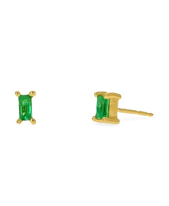 Rachel Reid 14K Yellow Gold Emerald Stud Earrings