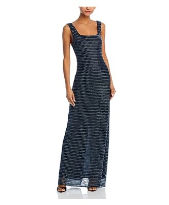 Ramy Brook Sarai Studded Scoop Back Gown