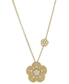 Roberto Coin 18K Yellow Gold Daisy Diamond Large & Small Flower Pendant Necklace, 30 - 100% Exclusive