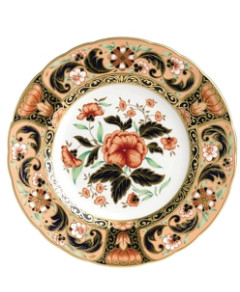 Royal Crown Derby Imari Accent Plate - Pink Camellias