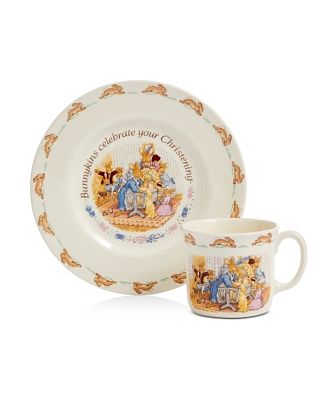 Royal Doulton Bunnykins Christening Plate & Mug 2 Piece Set