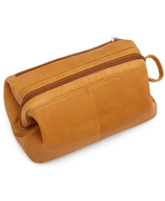 Royce New York Classic Leather Toiletry Bag