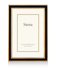 Siena Black Enamel with Gold Frame, 5 x 7