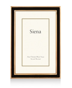 Siena Black Enamel with Gold Frame, 8 x 10