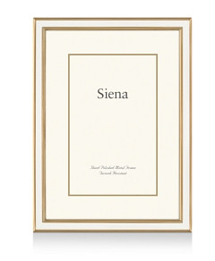 Siena Wide Enamel with Gold Frame, 5 x 7