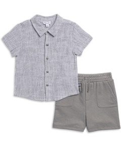 Splendid Boys' Toes in the Sand Button Front Shirt & Shorts Set - Little Kid, Big Kid
