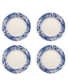 Spode Blue Italian Brocato Dinner Plate, Set of 4