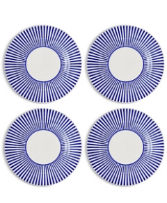 Spode Blue Italian Steccato Salad Plates, Set of 4