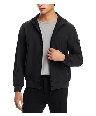 Stone Island Zip and Snap Hooded Jacket