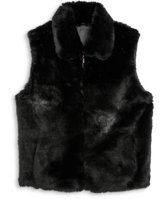 Surell Girls' Faux-Rabbit Vest - Big Kid