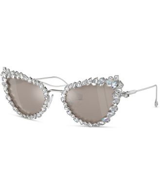 Swarovski Butterfly Removable Crystal Clip On Sunglasses, 56mm