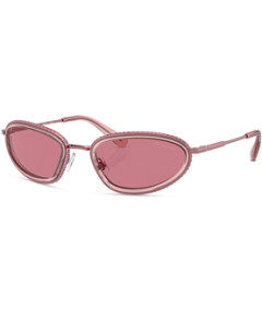 Swarovski Oval Sunglasses, 55mm
