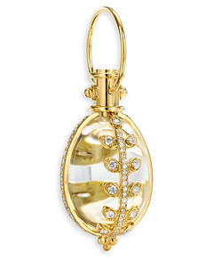 Temple St. Clair 18K Yellow Gold Cl Crystal & Diamond Amulet Pendant