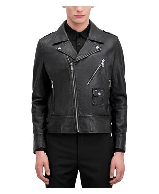 The Kooples Asymmetrical Zip Front Leather Jacket