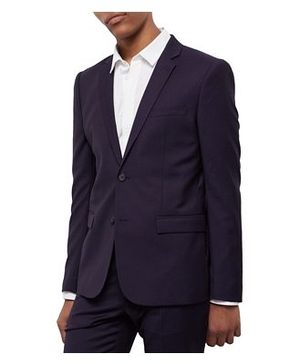 The Kooples Canvas Fitted Wool Suit Jacket