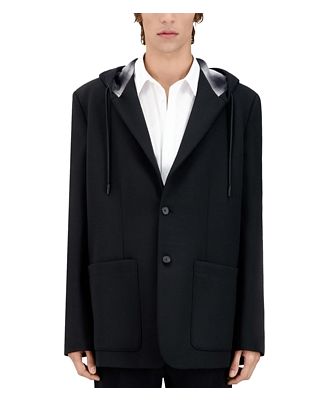 The Kooples Pix Twill Hooded Button Jacket