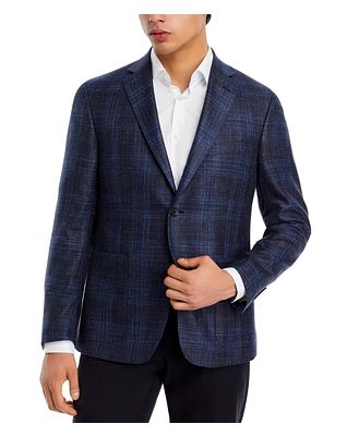 The Men's Store at Bloomingdale's Plaid Unstructured Regular Fit Sport Coat - 100% Exclusive