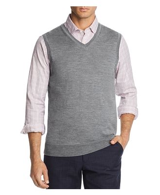 The Men's Store at Bloomingdale's V-Neck Merino Wool Vest - 100% Exclusive