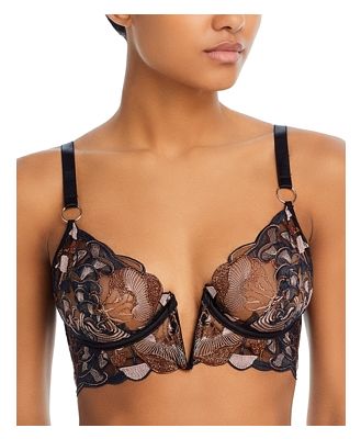 Thistle and Spire Chanterelle Embroidered Mesh Longline Bra