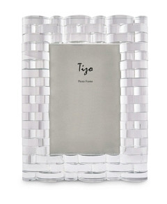 Tizo Clear Curved Bricks Crystal Glass 4 x 6 Picture Frame