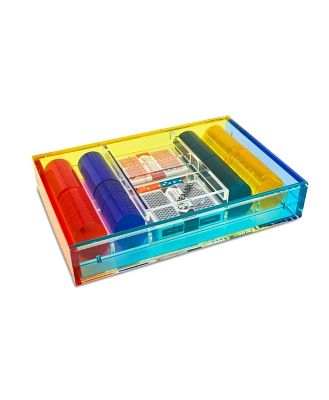 Tizo Lucite Multicolor Poker Set