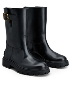 Tod's Women's Pull On Buckled Moto Boots