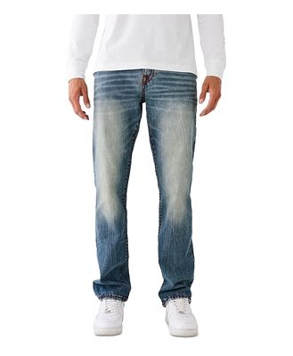 True Religion Ricky Flap Super T Jeans in Worn Trophy Blue
