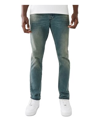 True Religion Rocco Big T Flap Skinny Jeans in Medium Blue