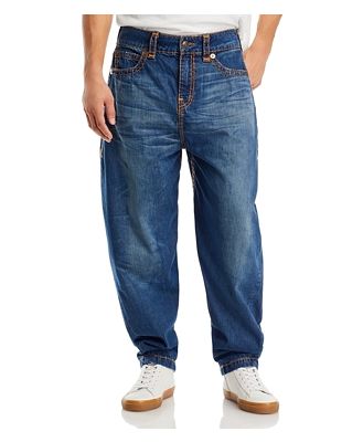 True Religion Warped Joey Oversized Fit Jeans in Santorini Blue