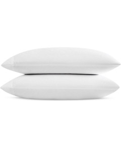 Vera Wang Solid Cvc Sateen White Queen Pillowcase, Pair