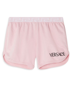 Versace Girls' Crystal Logo Fleece Shorts - Little Kid