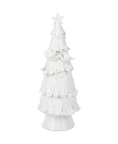 Vietri Foresta White Large Tree with Red Birds & Star