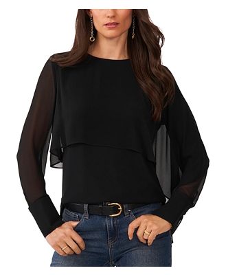 Vince Camuto Draped Overlay Top