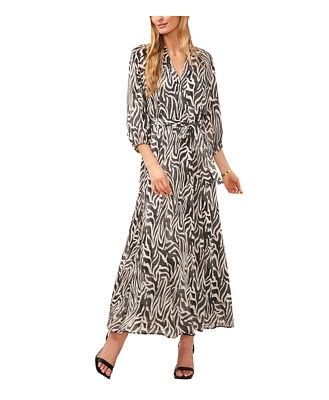 Vince Camuto Long Sleeve Floral Print Dress