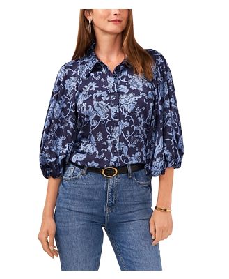 Vince Camuto Tiered Collar Balloon Sleeve Blouse