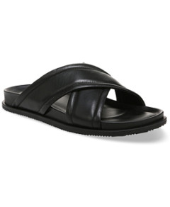 Vince Men's Derek Crossover Strap Slip On Slide Sandals