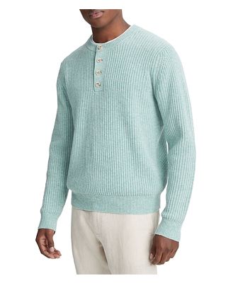 Vince Textured Rib Henley Sweater