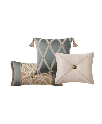 Waterford Anora Reversible Decorative Pillows, Set of 3